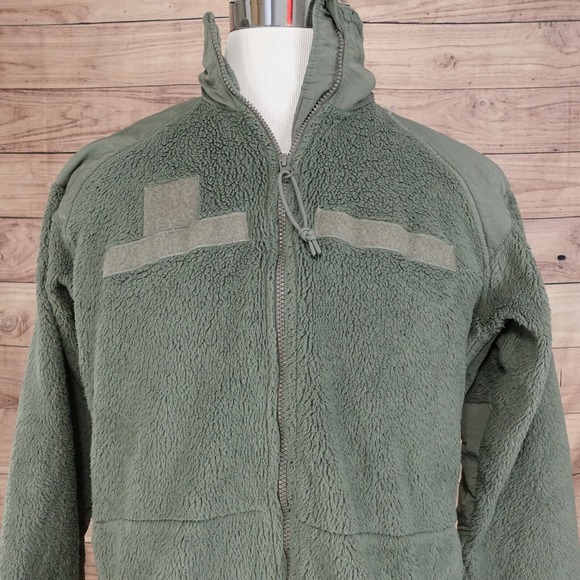 JACKET FLEECE COLD WEATHER GEN III GREEN FULL ZIP ARMY MILITARY SIZE SMALL LONG - Picture 1 of 8